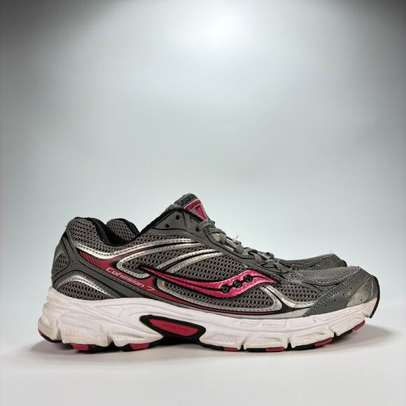 Saucony Cohesion 7 Gray Pink Lightweight Running Shoes 15181-2 Women's Size 9.5 - Picture 1 of 11